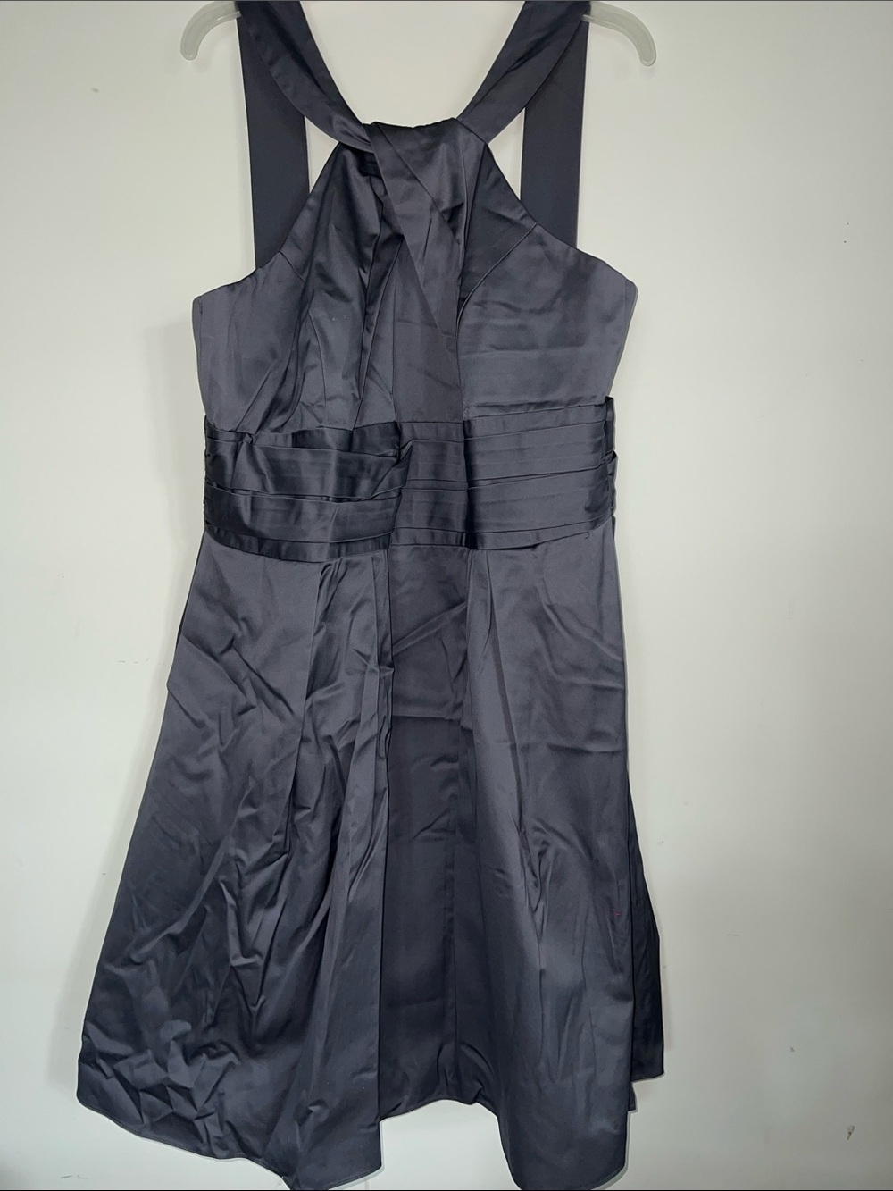 David's Bridal sleeveless Cocktail Dress - charcoal gray grey 18